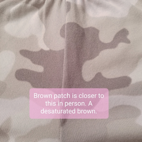 NWOT Pastel Light Pink And Brown Ruffled Camo Soft Pajama Shorts - Picture 9 of 12